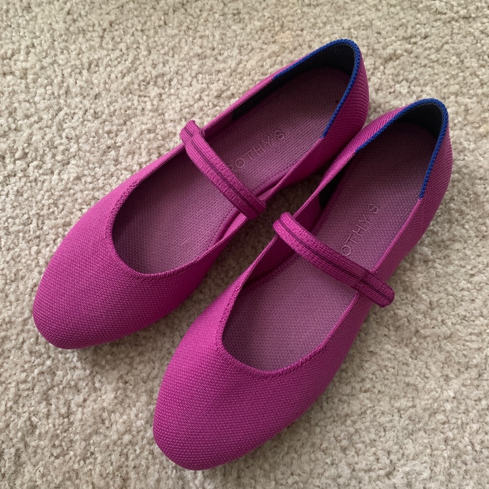Rothy's Fuchsia Maryjane flats